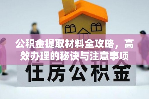 嫩江公积金提取材料全攻略，高效办理的秘诀与注意事项
