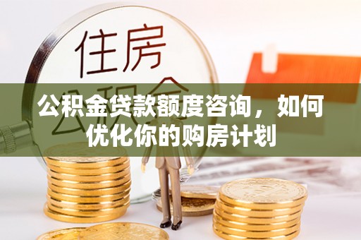 嫩江公积金贷款额度咨询，如何优化你的购房计划