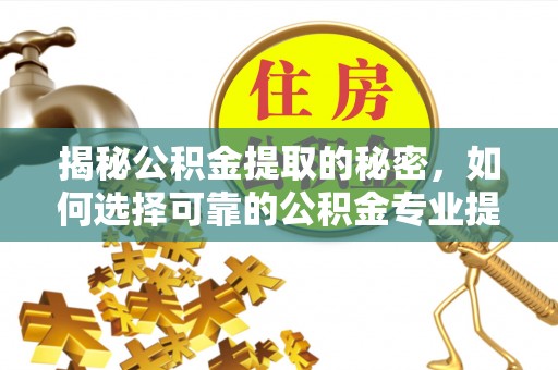 嫩江揭秘公积金提取的秘密，如何选择可靠的公积金专业提取代办服务