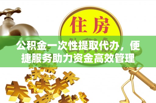 嫩江公积金一次性提取代办，便捷服务助力资金高效管理