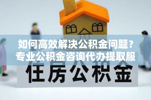 嫩江如何高效解决公积金问题？专业公积金咨询代办提取服务来帮你