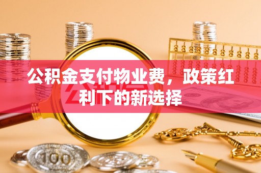 嫩江公积金支付物业费，政策红利下的新选择